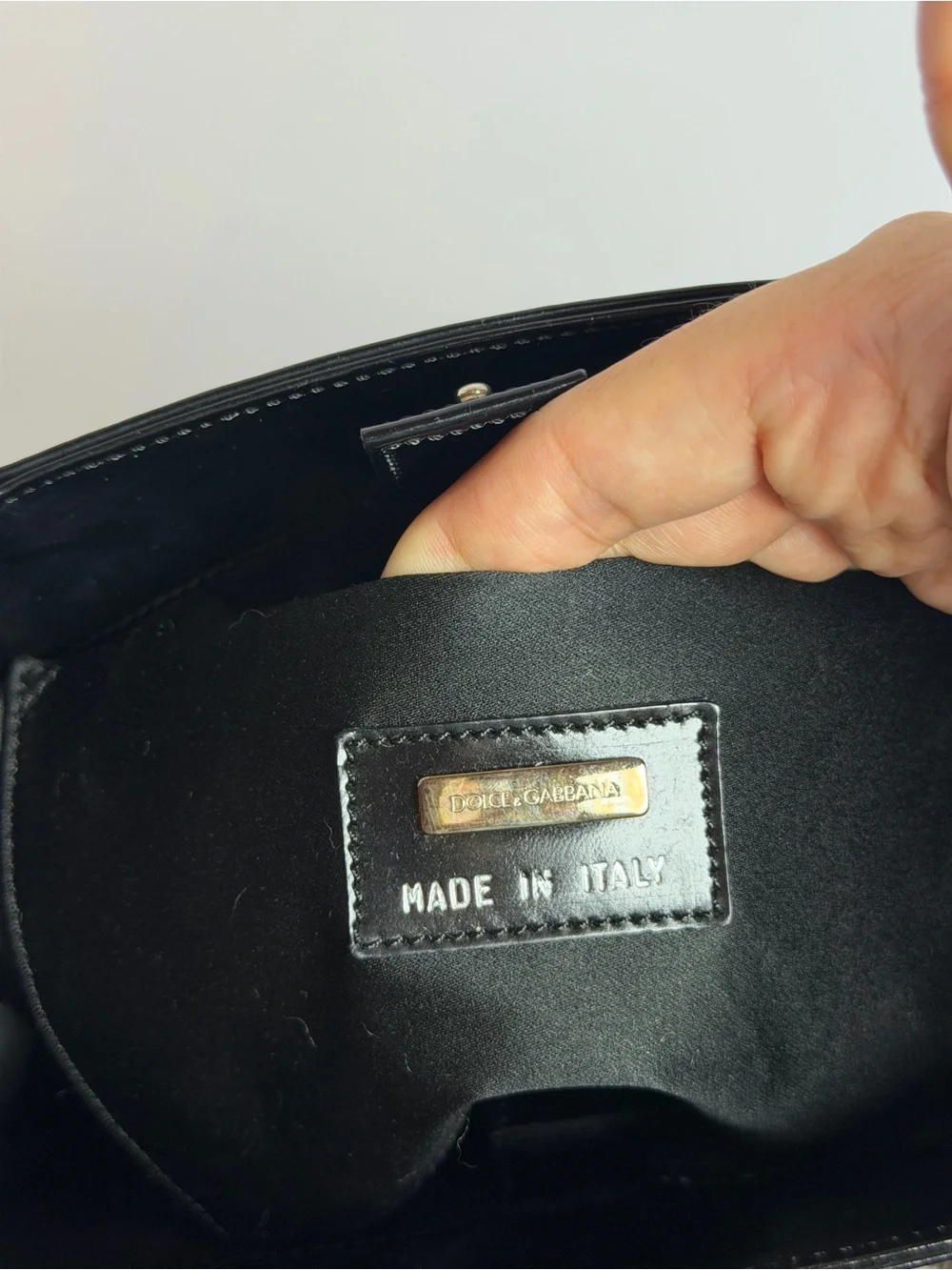 Vintage Dolce & Gabbana Fall/Winter 1995 Runway ID Bar Logo Chain Bag